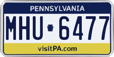 PA license plate MHU6477