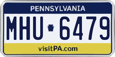 PA license plate MHU6479