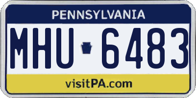 PA license plate MHU6483