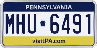 PA license plate MHU6491