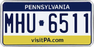 PA license plate MHU6511