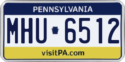 PA license plate MHU6512