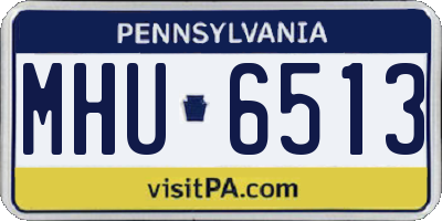 PA license plate MHU6513