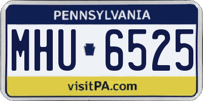 PA license plate MHU6525
