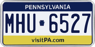 PA license plate MHU6527