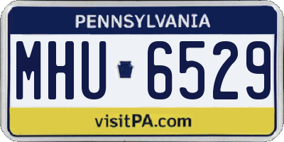 PA license plate MHU6529