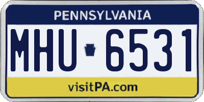 PA license plate MHU6531