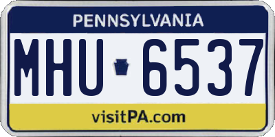 PA license plate MHU6537
