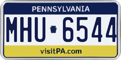 PA license plate MHU6544