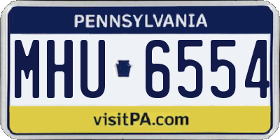 PA license plate MHU6554