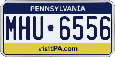 PA license plate MHU6556