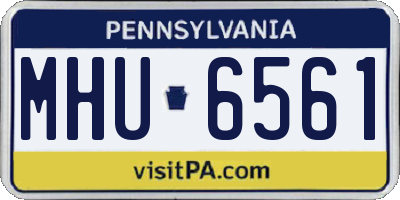 PA license plate MHU6561