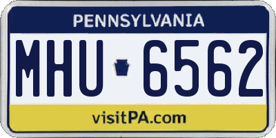 PA license plate MHU6562