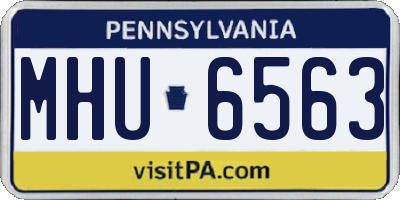 PA license plate MHU6563