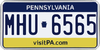 PA license plate MHU6565