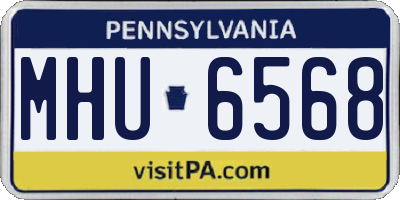 PA license plate MHU6568