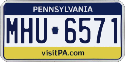 PA license plate MHU6571