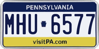 PA license plate MHU6577