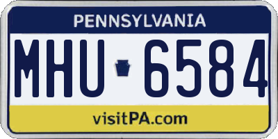PA license plate MHU6584