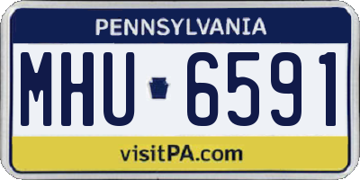 PA license plate MHU6591