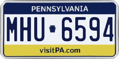 PA license plate MHU6594