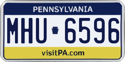PA license plate MHU6596
