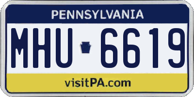 PA license plate MHU6619