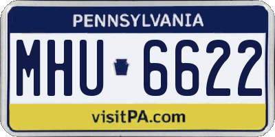 PA license plate MHU6622