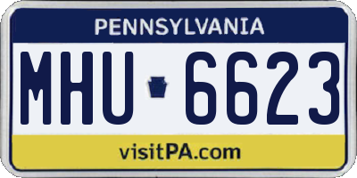 PA license plate MHU6623
