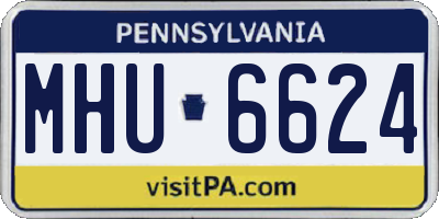 PA license plate MHU6624
