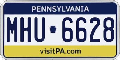 PA license plate MHU6628