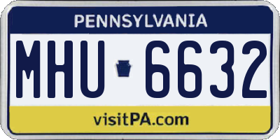 PA license plate MHU6632