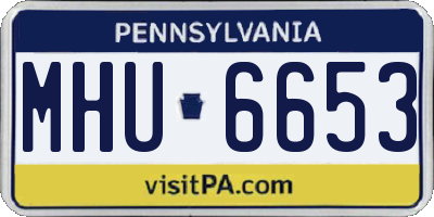 PA license plate MHU6653