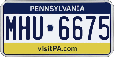 PA license plate MHU6675