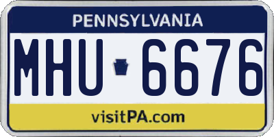 PA license plate MHU6676
