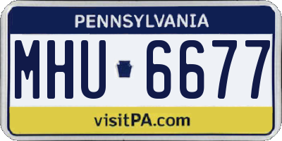 PA license plate MHU6677