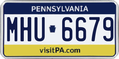 PA license plate MHU6679