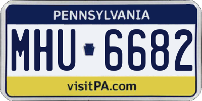 PA license plate MHU6682