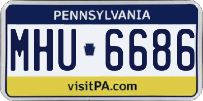 PA license plate MHU6686