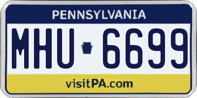 PA license plate MHU6699