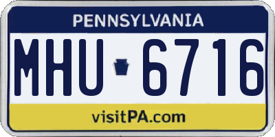 PA license plate MHU6716