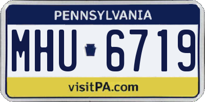 PA license plate MHU6719