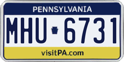 PA license plate MHU6731