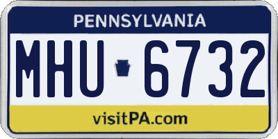 PA license plate MHU6732