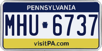 PA license plate MHU6737