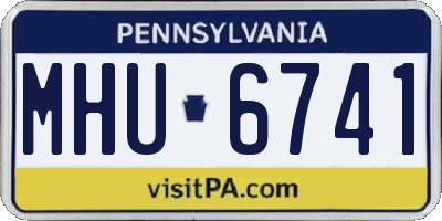 PA license plate MHU6741