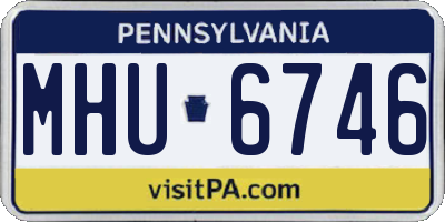 PA license plate MHU6746