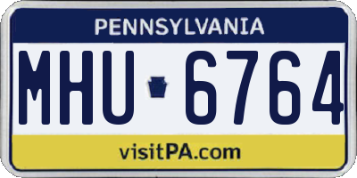 PA license plate MHU6764