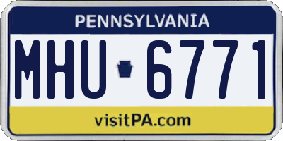PA license plate MHU6771