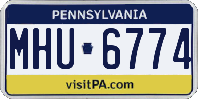 PA license plate MHU6774
